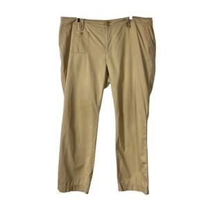 Lauren Ralph Lauren Pants Khaki Carfo Pocket Tan Safari Women’s Plus Size 18W